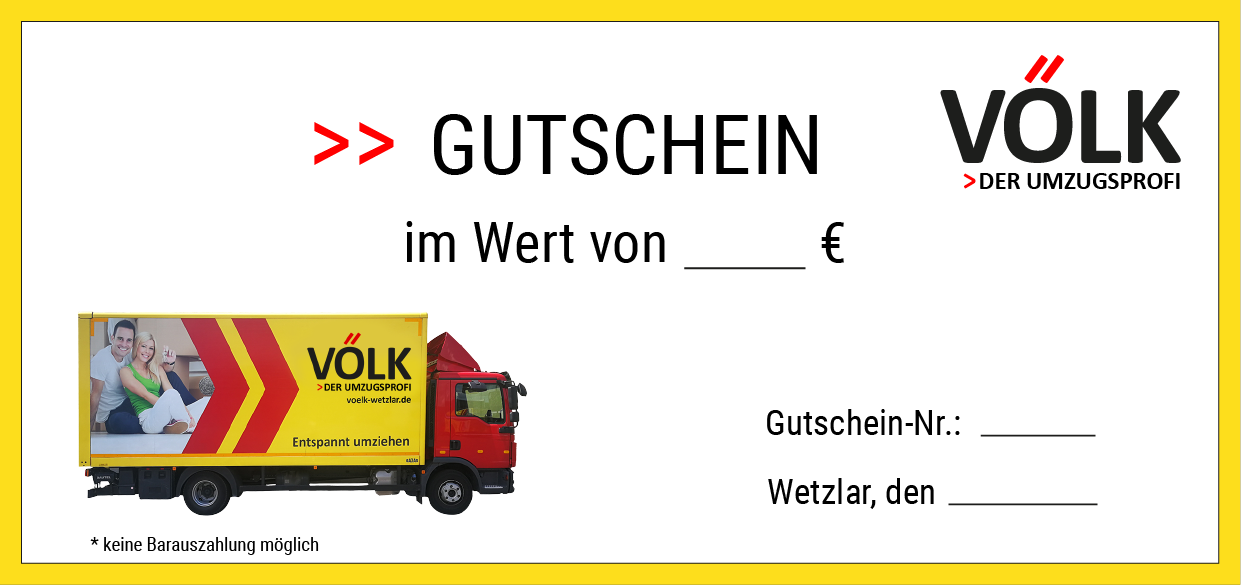 Geschenkgutschein für entspannte Umzüge